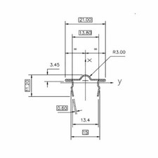 Duraflex 21mm Steel Snap in Knock in Patio Door Track