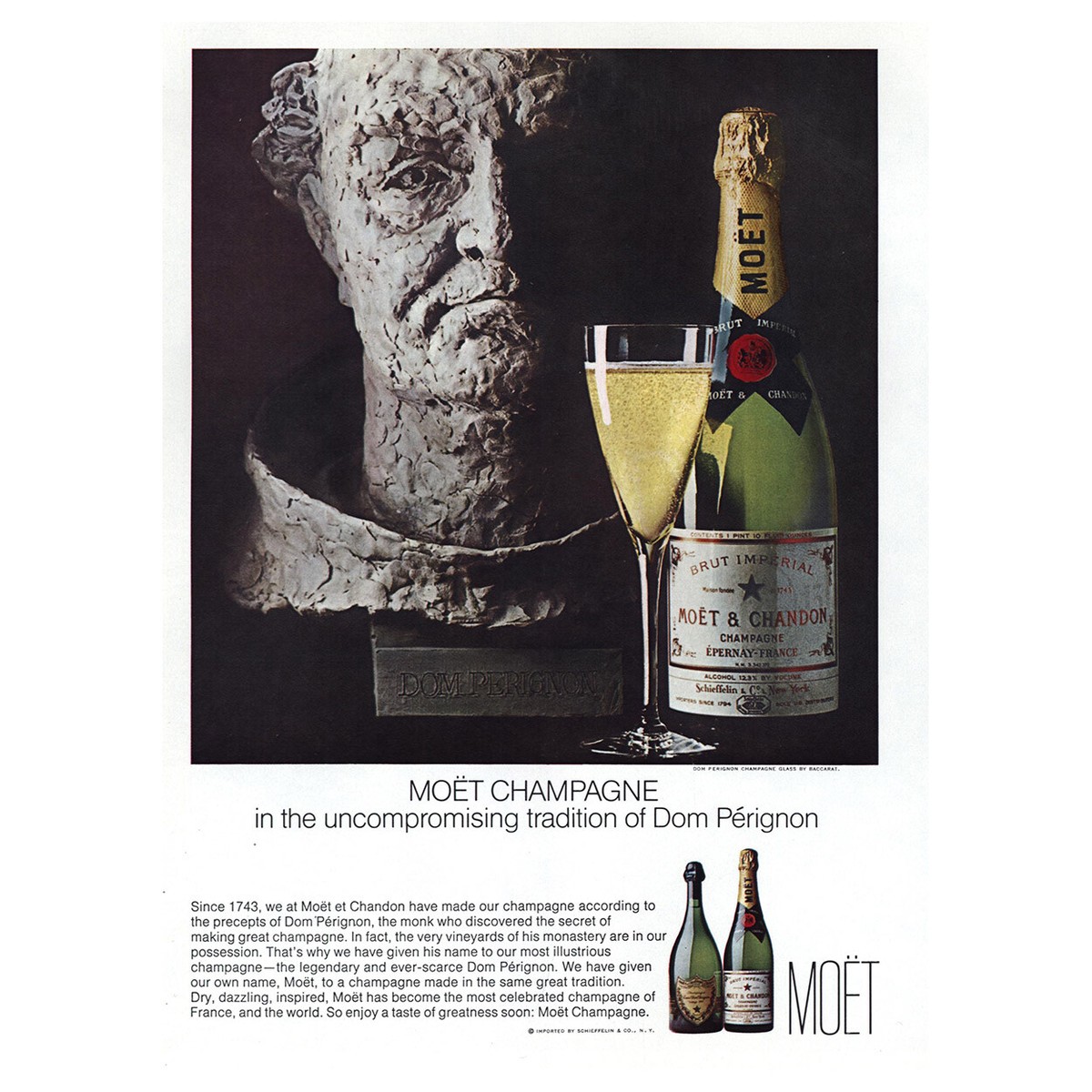 1968 Moet Champagne: Uncompromising Tradition Dom Perignon Vintage