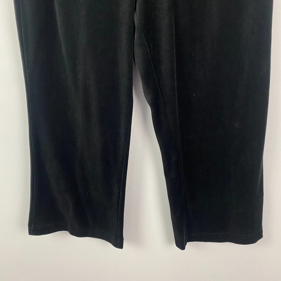 Велюровые укороченные брюки Christine Alexander размер Petite Large черные без застежек - Изображение 3 из 4