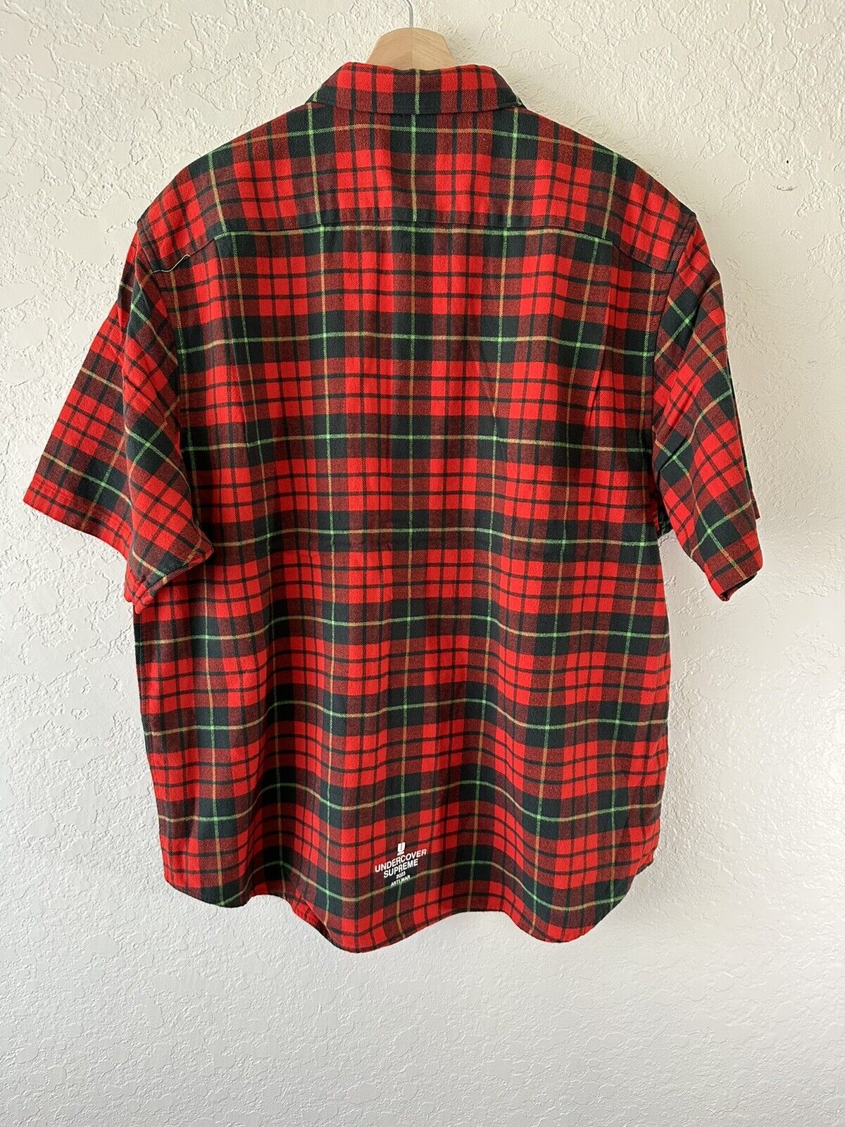 Supreme UNDERCOVER S/S Flannel Shirt Red Plaid Size Large