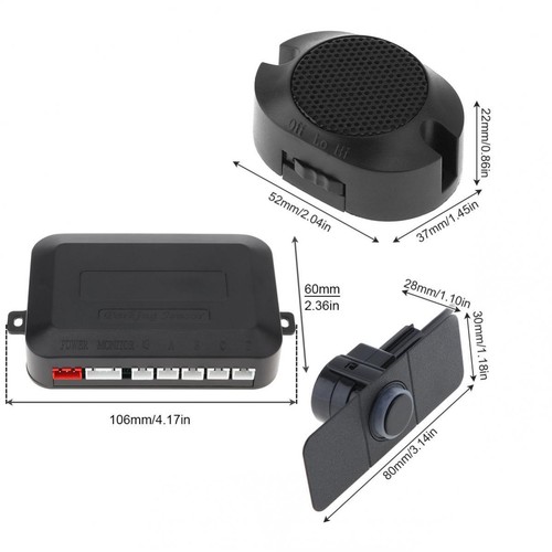 Sensor de video estacionamiento para automóvil asistencia de respaldo inverso sensores planos originales 16,5 mm - Imagen 2 de 12