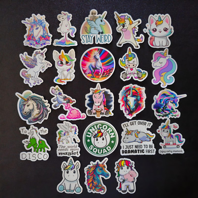 Cute Unicorn Stickers Kawaii Rainbow Vinyl Decals Birthday Crafts Stationery