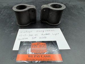 Vintage Husqvarna 15-17-300-01 Rubber Headlight Holder Set Nice Condition Used