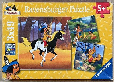 3 x 49 Pieces Jigsaw Puzzle, RAVENSBURGER, ''Yukari unterwegs''