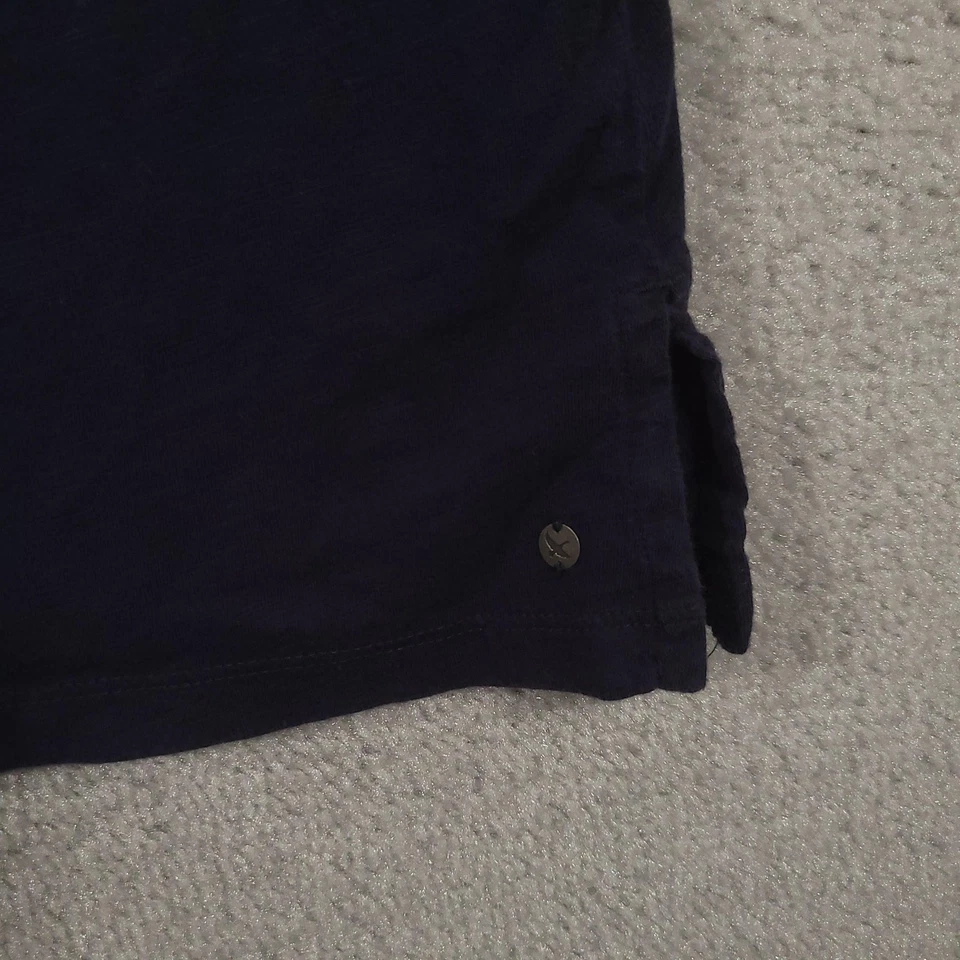 Camisa sin mangas Eddie Bauer para mujer grande azul marino encaje yugo cuello redondo algodón Foto 4 de 4