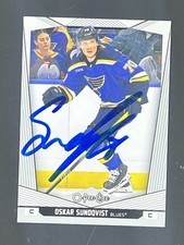 Oskar Sundqvist Signed 2024-25 O-Pee-Chee IP Auto Not Authenticated Blues