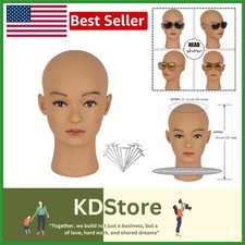 High-Quality Light Brown Training Mannequin Head for Wigs  Makeup Practice