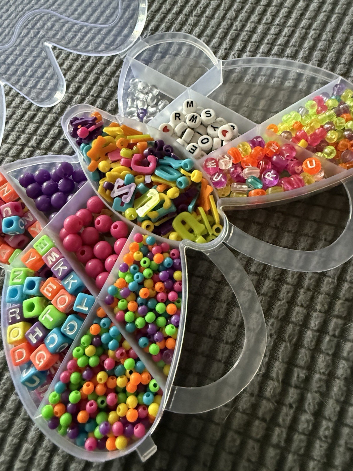 Beads - Storage Boxes - Huge Lot 6 Boxes Beads For Jewelery