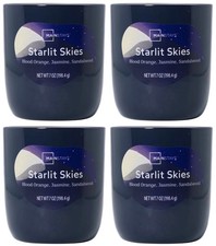 4 Mainstays STARLIT SKIES Medium 1-Wick Scented Candle 7 oz