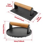 Smash Burger Press Set Versatile Large Rectangle Cast Iron Grill Kit for ZhRne