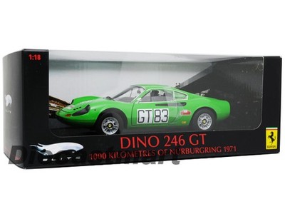 HW ELITE 1:18 FERRARI DINO 246 GT NURBURGING 1000KM #83 T6260