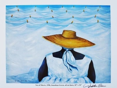 Jonathan Green ''Sea of Sheets'' (1998)  Hand Signed Print