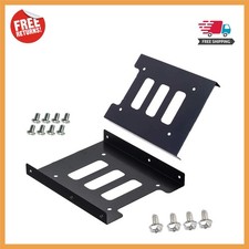 Black Metal HDD SSD Mounting Bracket 2-Pack for Desktop Hard Drives