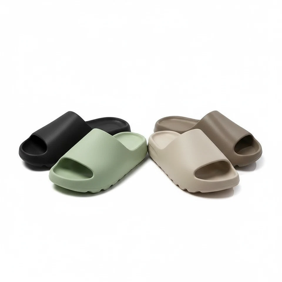 Unisex Cloud Slides Hausschuhe – weich gepolsterte Badelatschen Damen Herren - Bild 1 von 1