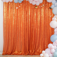 Photobooth Backdrop 4FTx7FT Orange Sequin backdrops, Wedding backdrops, Party De