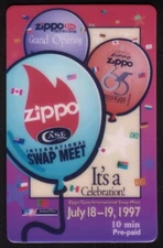 Zippo / Case International Swap Meet & 65th Anniv. (07/97) SPECIMEN Phone Card