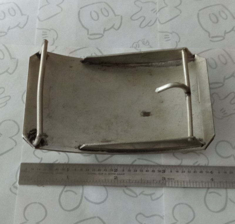 Bronco Horse Stallion Rectangular Silver Tone Bel… - image 4