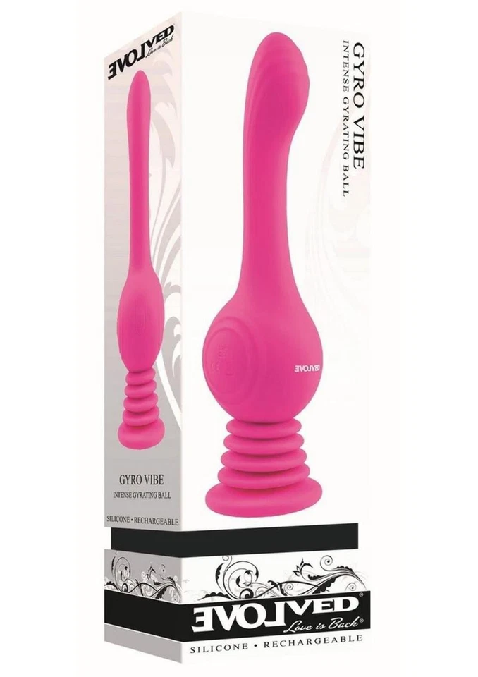 Vibrador de silicona recargable Gyro Vibe con ventosa Foto 4 de 4