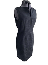 Cheeta B Black Textured Sheath Dress, no belt available, Size 8