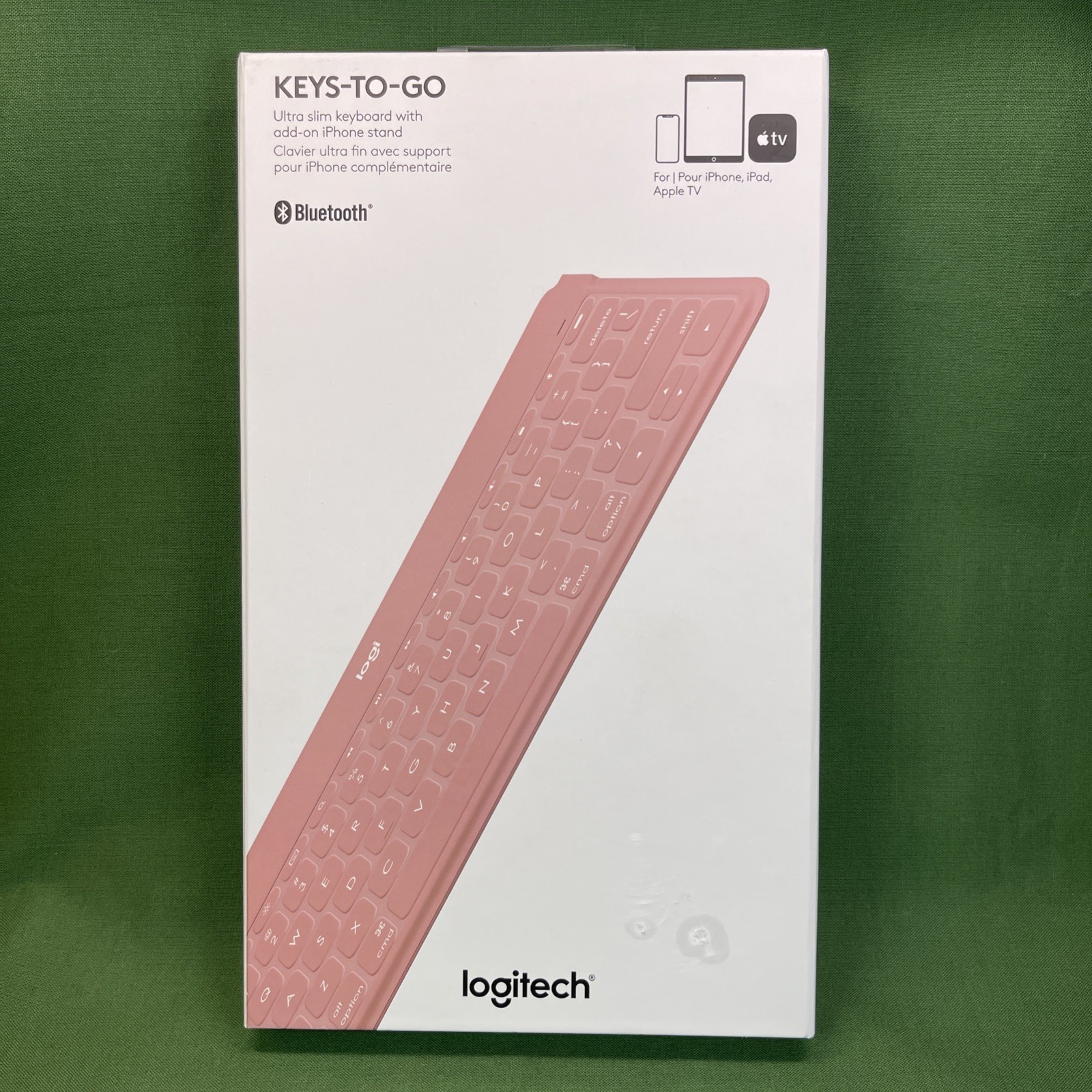 Logitech Keys-To-Go Ultra-Slim Keyboard (Pink) In Box