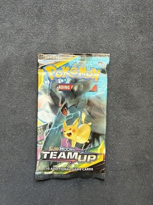 Pokemon Sun & Moon Team Up Booster Pack unweight sealed Pikachu Zekrom TCG ENG