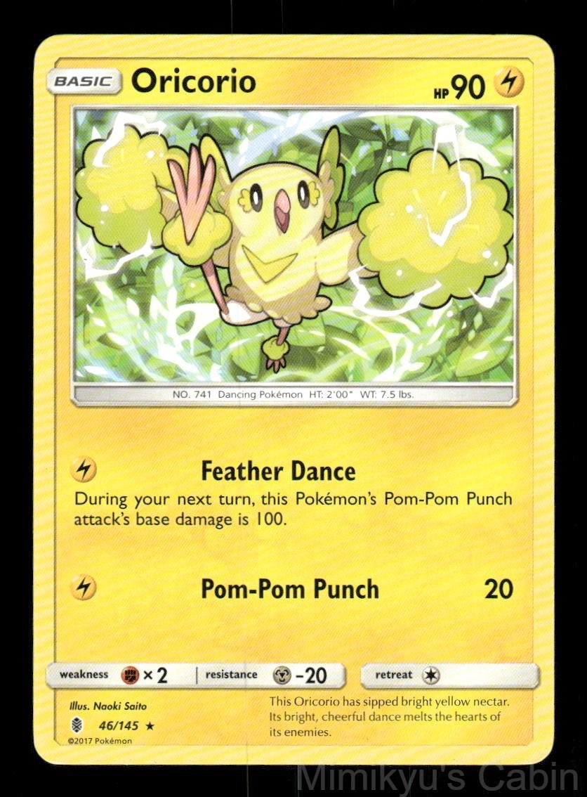 ORICORIO 46/145 RARE GUARDIANS RISING POKEMON NM