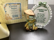 1994 Cherished Teddies 'a Cherished IRISH Blessing' sculpted Irish plaque