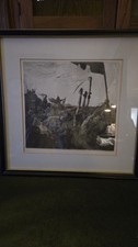 KATHE KOLLWITZ  Original etching REVOLT  Restrike KL#44 COA  Framed 18.5x18" 