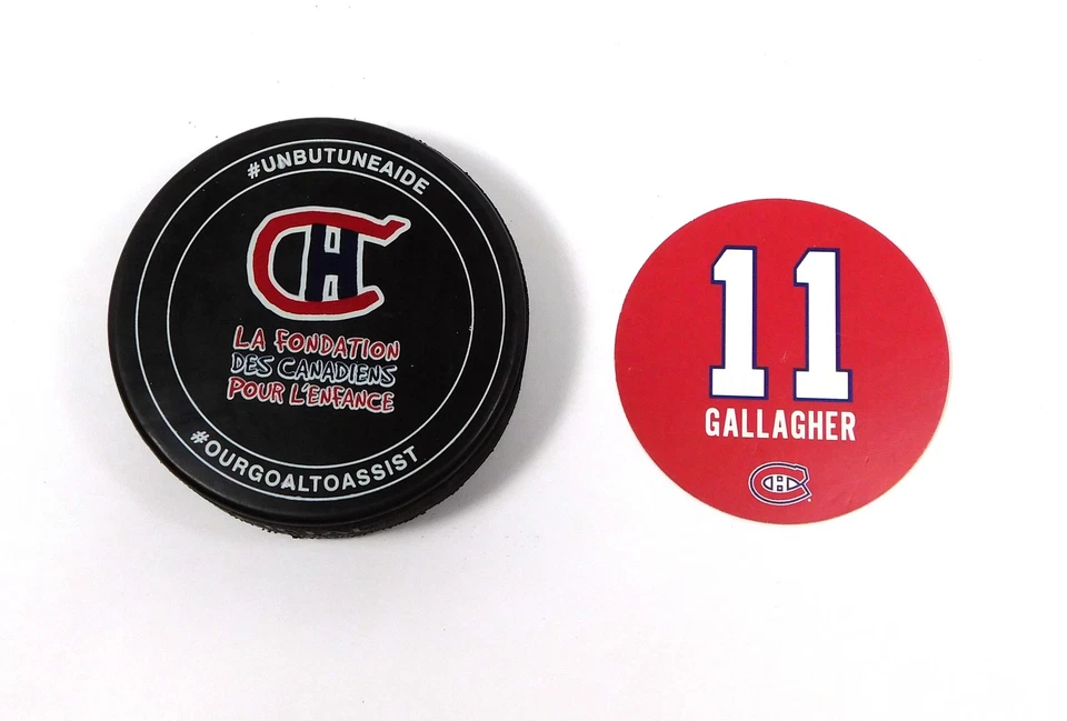 Brendan Gallagher 签名 NHL 神秘曲棍球 Puck Canadiens 签名专业签名 — 第 2/2 张图片