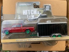Greenlight Hitch and Tow 2014 Ram 1500 Sport & Enclosed Car Hauler CHASE