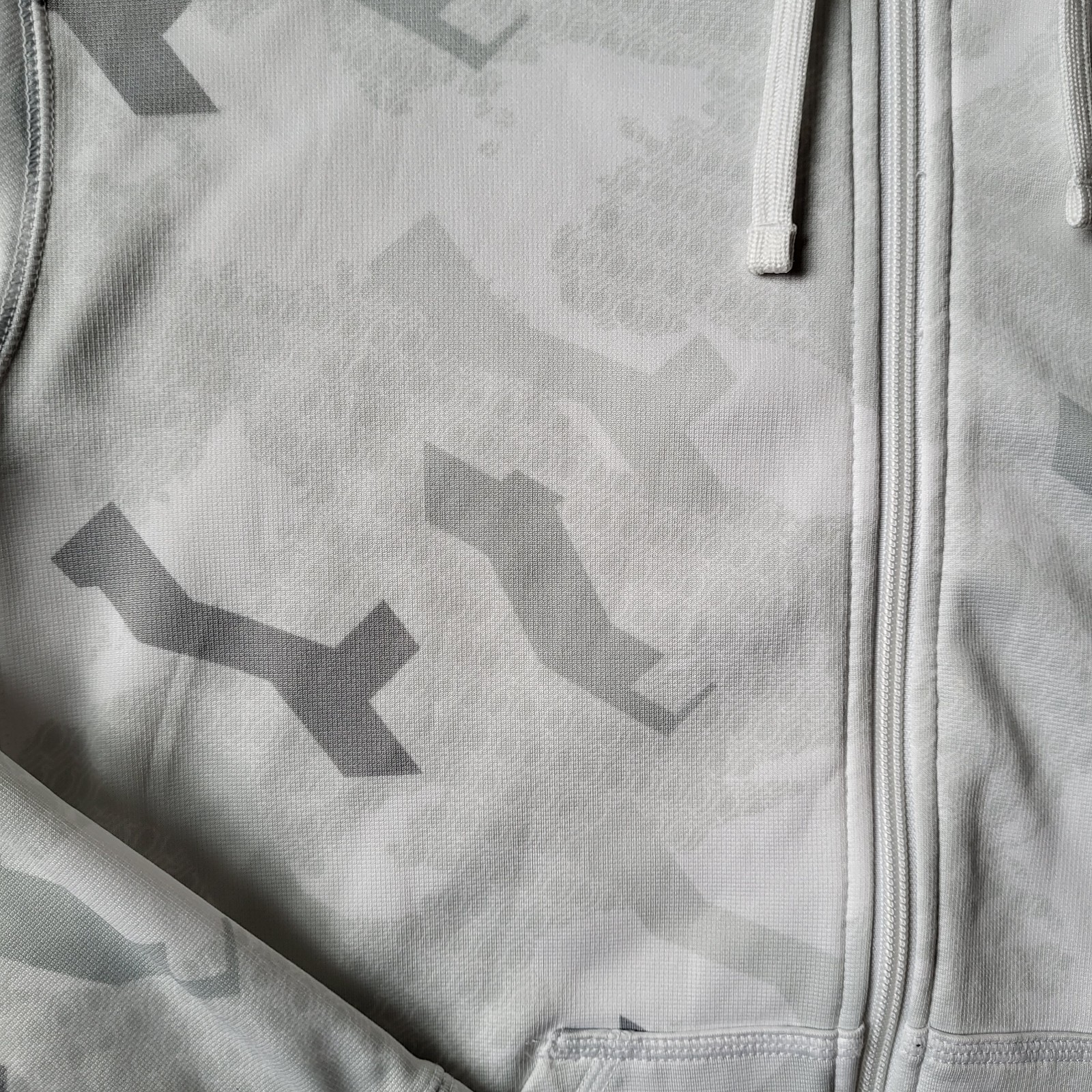 SACAI X NIKE Nike Therma Fit felpa con cappuccio uomo media bianca digitale mimetica full zip pile giacca