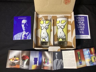 Ritzenhoff Milchgläser Masso Iosa Ghini 1992 Originalausgabe neuwertig