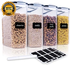 Cereal Containers Storage Set 4 Piece Airtight Large Food Storage Containers