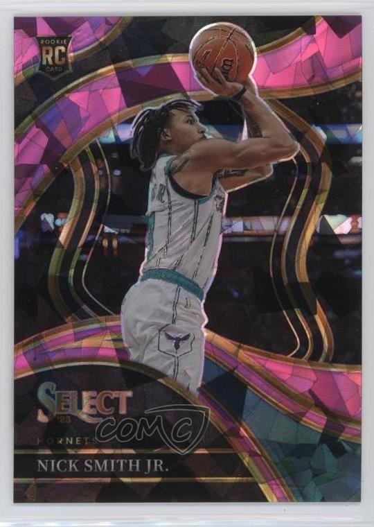 2023 Panini Select Courtside Pink Cracked Ice Prizm 7/99 Nick Smith Jr #293 2l4