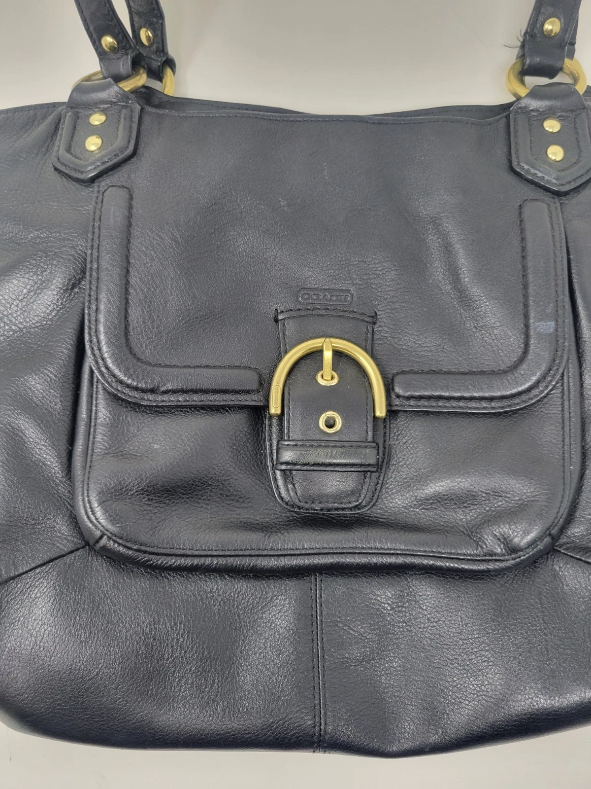 Borsa a tracolla Coach Campbell Belle in pelle nera F1381 F24961