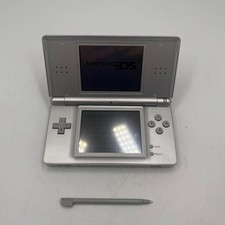 Nintendo DS Lite Handheld Console Silver USG 001 with Stylus Screen Has Flaws