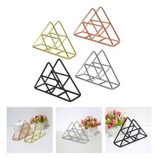 Triangle Metal Tabletop Paper Napkin Holder Durable Storage Organizer Standing