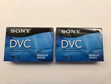 2 Pack Lot Sony DVC Digital Video Casette Premium 60 Min LP:90 DVM60PRR NEW