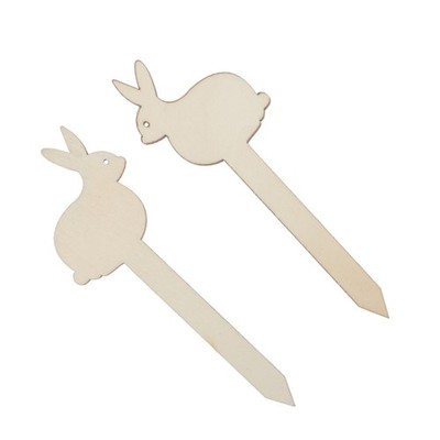  20pcs Easter Rabbit Insert Holz DIY Craft Ornament Bunny Malerei Stück Picks