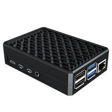 Case for Raspberry Pi 4 Aluminum Case, Passive Cooling Metal Case Enclosure H...