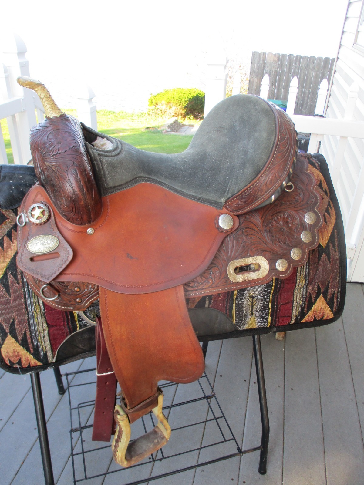 15'' HILASON FLEX SADDLERY WESTERN BARREL SADDLE FITS 6-8'' GULLET USA  IN TX