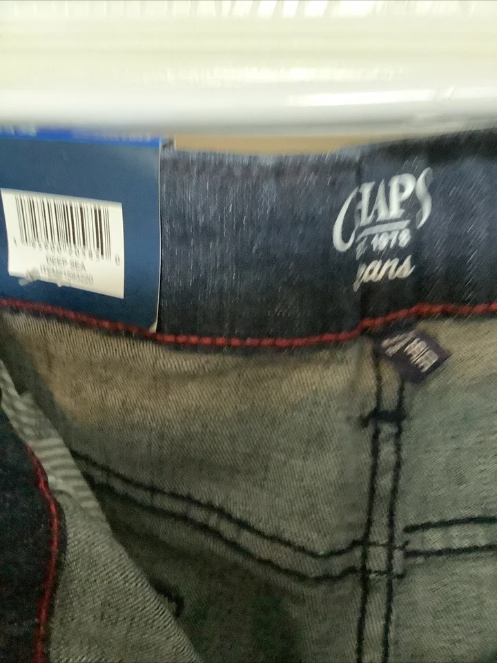 Chaps Relaxed Fit Jeans Mens Straight Leg Deep Sea Blue Freedom Stretch Denim - Image 4 of 4