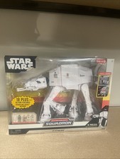 9pc Star Wars Micro Galaxy Squadron AT-AT Walker & Figures Playset Lights Sounds