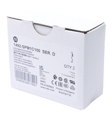 2x Allen-Bradley Leitungsschutzschalter | Ser. D | 1492-SPM1C100