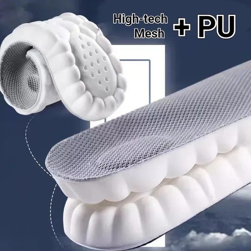 4D Massage Sport Insoles Soft Latex Orthopedic Arch Support Shoe Inserts For Men - Picture 5 of 14