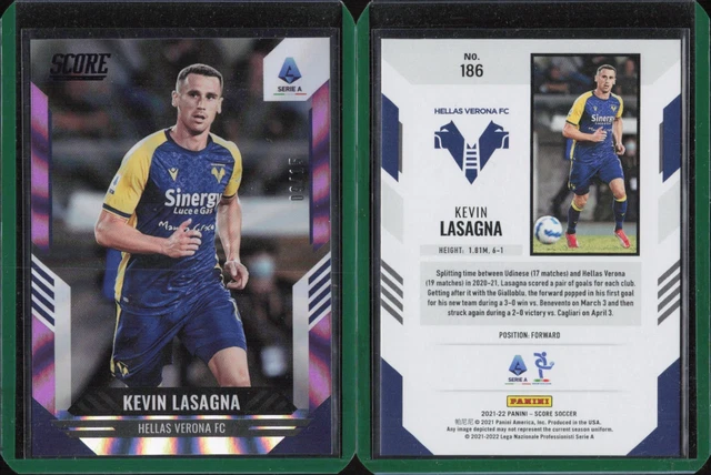 2021-22 Score Serie A Purple Lasers #Kevin Lasagna Hellas Verona FC 9/15