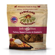 USA Made 3 lbs. Turkey, Sweet Potato, Cranberry Soft Jerky Bite Dog Treats