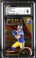COOPER KUPP 2022 DONRUSS ELITE FULL THROTTLE #FT12  GOLD 3/5   GRADED 9