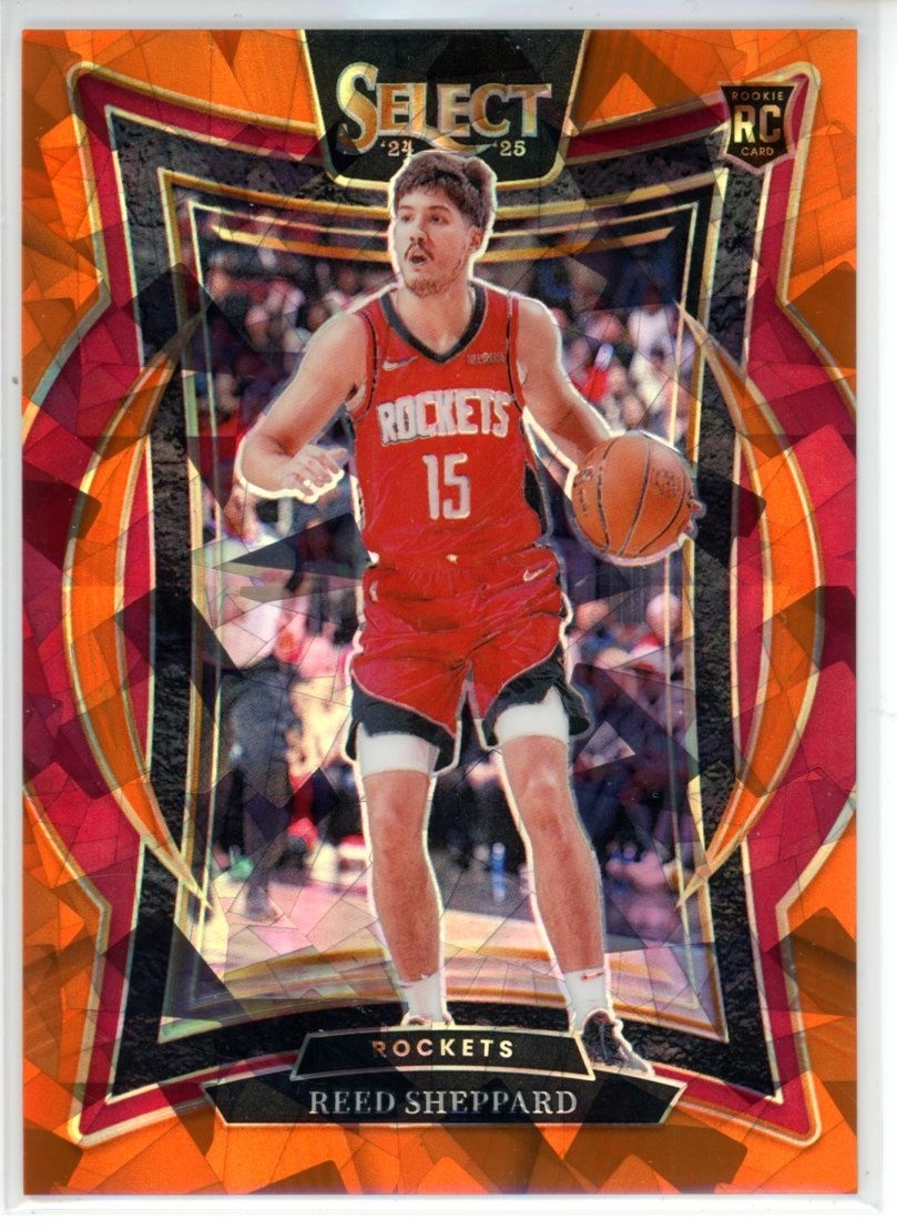 2024-25 Panini Select Reed Sheppard Concourse Cracked Ice Orange RC /275 #68