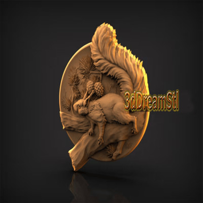 squirrel STL Model, CNC Router, Artcam, Aspire Art